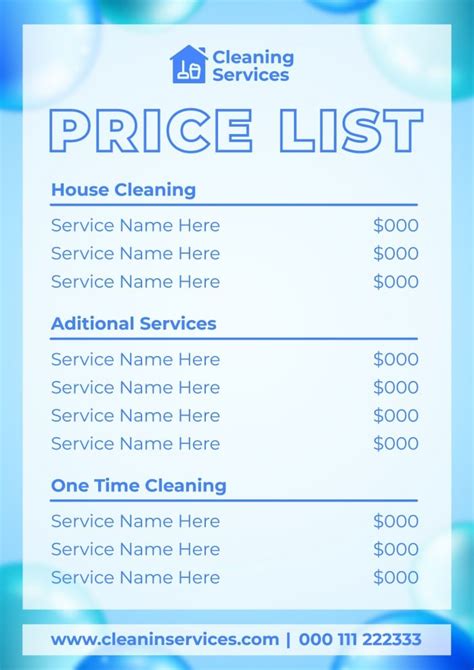 Services prices 